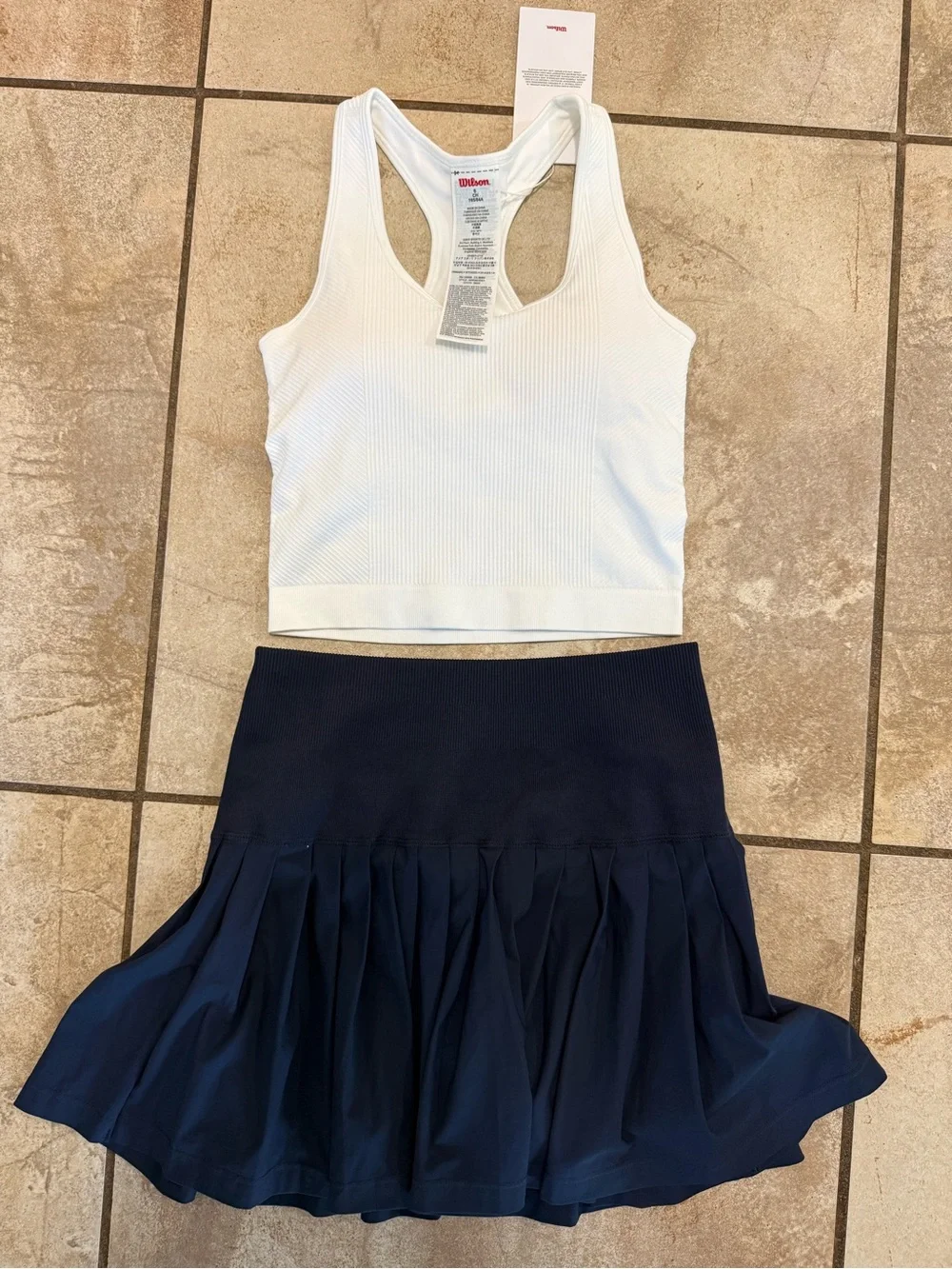 Wilson Navy Midtown Tennis Skirt and tank top - S